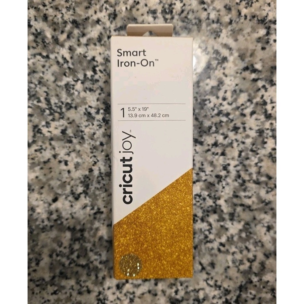 NEW Cricut Joy Smart Iron-On 5.5"x 19" Gold Sparkle